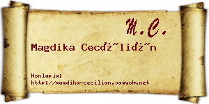 Magdika Cecílián névjegykártya